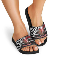 New Zealand Kiwi Santa Christmas Slide Sandals He Wairua Kirihimete LT9 - Polynesian Pride