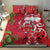 Personalised New Zealand Koru Pohutukawa Bedding Set Meri Kirihimete Aroha for Christmas - Polynesian Pride