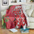 Personalised New Zealand Koru Pohutukawa Blanket Meri Kirihimete Aroha for Christmas - Polynesian Pride