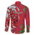 Personalised New Zealand Koru Pohutukawa Family Matching Off The Shoulder Long Sleeve Dress and Hawaiian Shirt Meri Kirihimete Aroha for Christmas - Polynesian Pride