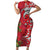 Personalised New Zealand Koru Pohutukawa Family Matching Short Sleeve Bodycon Dress and Hawaiian Shirt Meri Kirihimete Aroha for Christmas - Polynesian Pride