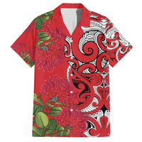 Personalised New Zealand Koru Pohutukawa Hawaiian Shirt Meri Kirihimete Aroha for Christmas - Polynesian Pride