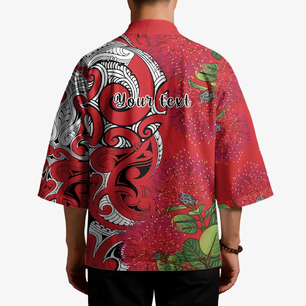 Personalised New Zealand Koru Pohutukawa Kimono Meri Kirihimete Aroha for Christmas - Polynesian Pride