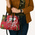 Personalised New Zealand Koru Pohutukawa Leather Bag Meri Kirihimete Aroha for Christmas - Polynesian Pride
