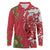 Personalised New Zealand Koru Pohutukawa Long Sleeve Polo Shirt Meri Kirihimete Aroha for Christmas - Polynesian Pride