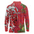 Personalised New Zealand Koru Pohutukawa Long Sleeve Polo Shirt Meri Kirihimete Aroha for Christmas - Polynesian Pride