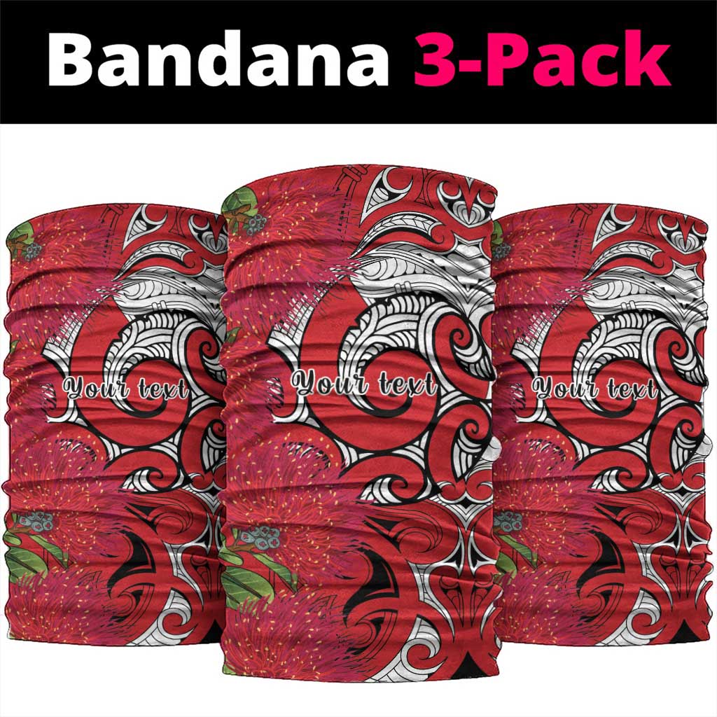 Personalised New Zealand Koru Pohutukawa Neck Gaiter Meri Kirihimete Aroha for Christmas - Polynesian Pride