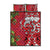Personalised New Zealand Koru Pohutukawa Quilt Bed Set Meri Kirihimete Aroha for Christmas - Polynesian Pride