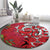 Personalised New Zealand Koru Pohutukawa Round Carpet Meri Kirihimete Aroha for Christmas - Polynesian Pride