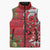 Personalised New Zealand Koru Pohutukawa Sleeveless Puffer Jacket Meri Kirihimete Aroha for Christmas - Polynesian Pride