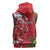 Personalised New Zealand Koru Pohutukawa Sleeveless Zip Hoodie Meri Kirihimete Aroha for Christmas - Polynesian Pride