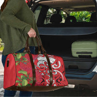 Personalised New Zealand Koru Pohutukawa Travel Bag Meri Kirihimete Aroha for Christmas LT9 - Polynesian Pride