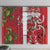 Personalised New Zealand Koru Pohutukawa Window Curtain Meri Kirihimete Aroha for Christmas - Polynesian Pride