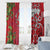 Personalised New Zealand Koru Pohutukawa Window Curtain Meri Kirihimete Aroha for Christmas - Polynesian Pride