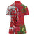Personalised New Zealand Koru Pohutukawa Women Polo Shirt Meri Kirihimete Aroha for Christmas - Polynesian Pride