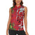 Personalised New Zealand Koru Pohutukawa Women Sleeveless Polo Shirt Meri Kirihimete Aroha for Christmas - Polynesian Pride