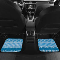 Hawaiian Hibiscus Honu Car Mats Blue Mele Kalikimaka Palaka Spirit - Polynesian Pride