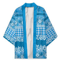 Hawaiian Hibiscus Honu Kimono Blue Mele Kalikimaka Palaka Spirit - Polynesian Pride