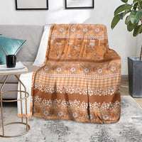 Hawaiian Hibiscus Honu Blanket Gold Mele Kalikimaka Palaka Spirit - Polynesian Pride