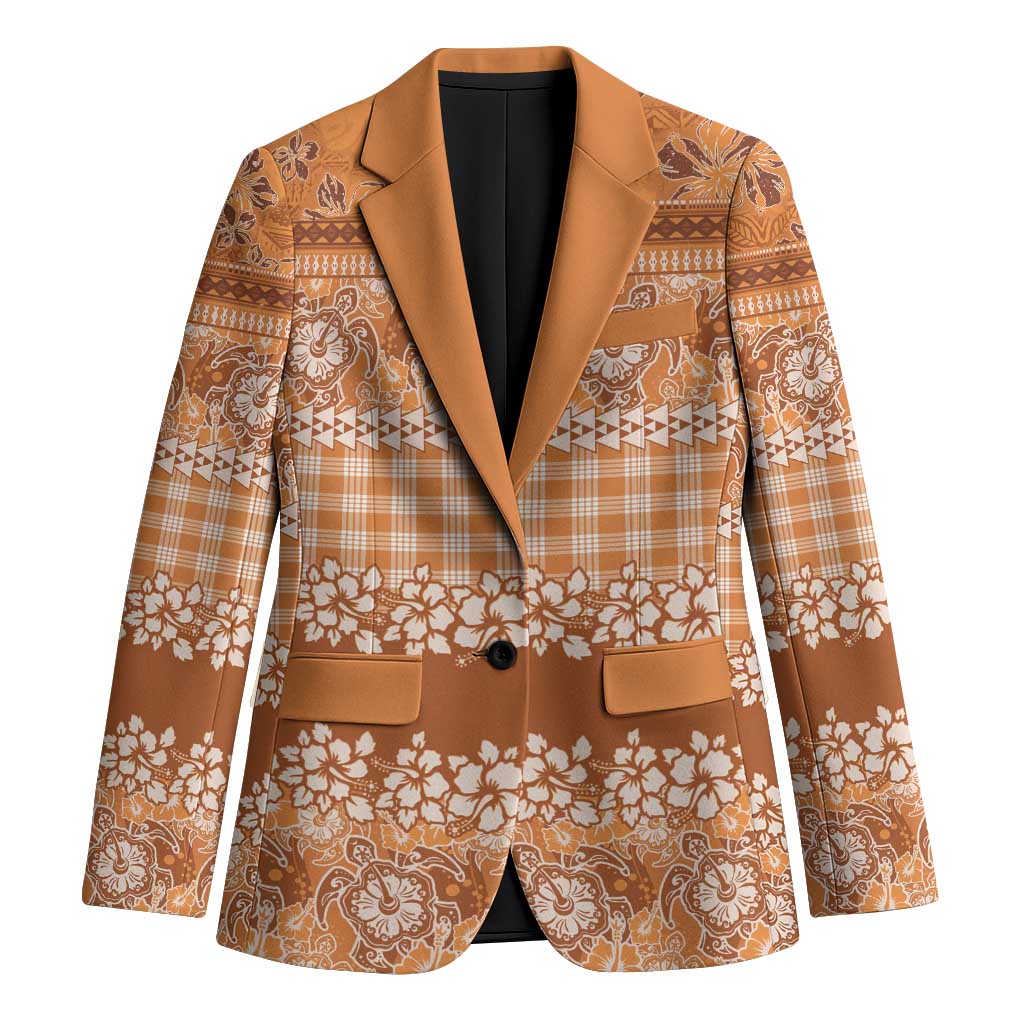 Hawaiian Hibiscus Honu Blazer Gold Mele Kalikimaka Palaka Spirit - Polynesian Pride