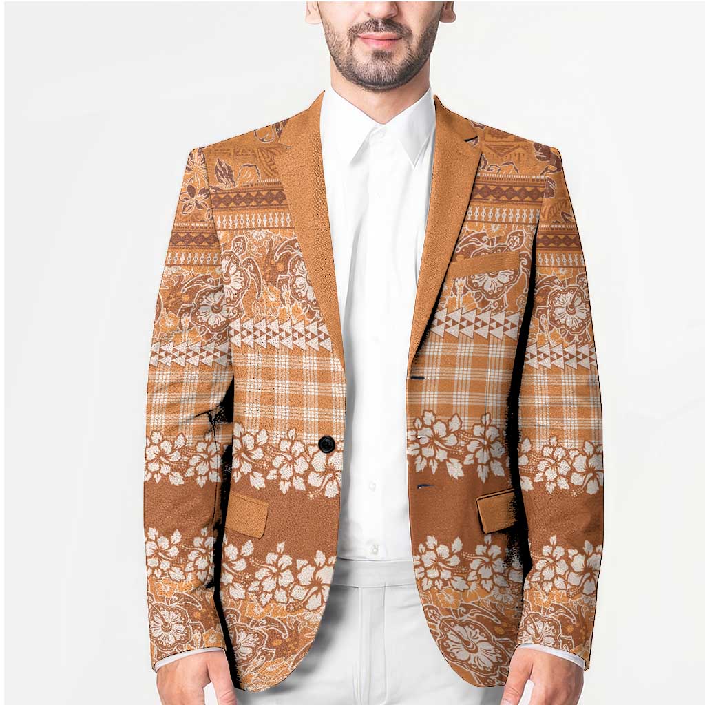 Hawaiian Hibiscus Honu Blazer Gold Mele Kalikimaka Palaka Spirit - Polynesian Pride