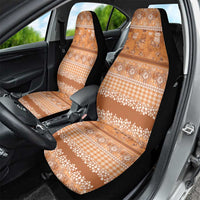 Hawaiian Hibiscus Honu Car Seat Cover Gold Mele Kalikimaka Palaka Spirit - Polynesian Pride