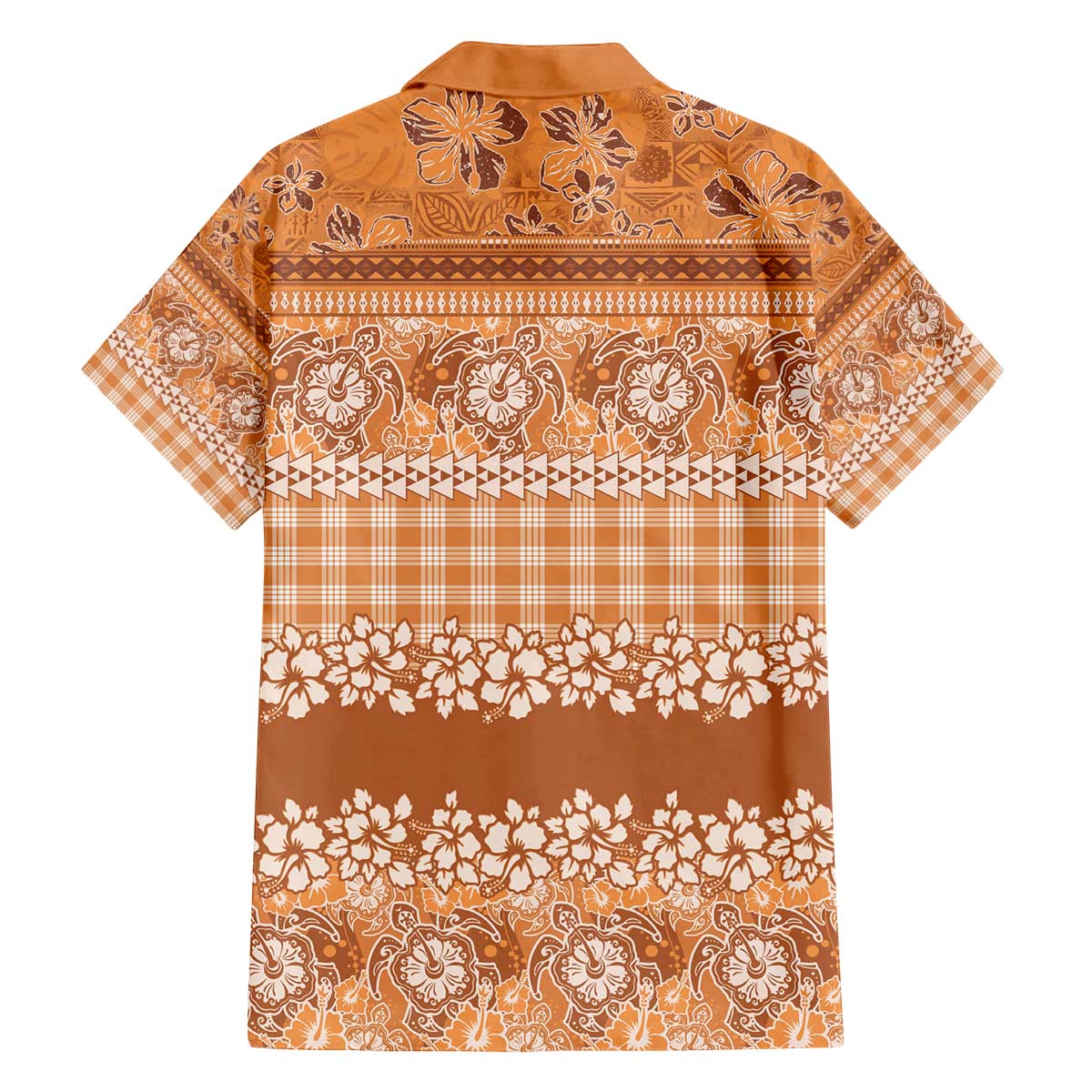 Hawaiian Hibiscus Honu Family Matching Off The Shoulder Long Sleeve Dress and Hawaiian Shirt Gold Mele Kalikimaka Palaka Spirit - Polynesian Pride
