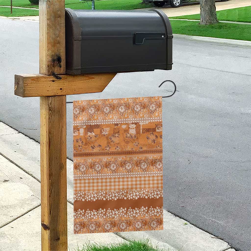 Hawaiian Hibiscus Honu Garden Flag Gold Mele Kalikimaka Palaka Spirit - Polynesian Pride