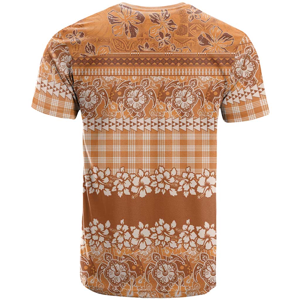 Hawaiian Hibiscus Honu T Shirt Gold Mele Kalikimaka Palaka Spirit - Polynesian Pride