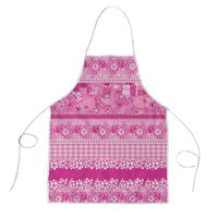 Hawaiian Hibiscus Honu Apron Pink Mele Kalikimaka Palaka Spirit - Polynesian Pride