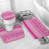 Hawaiian Hibiscus Honu Bathroom Set Pink Mele Kalikimaka Palaka Spirit - Polynesian Pride