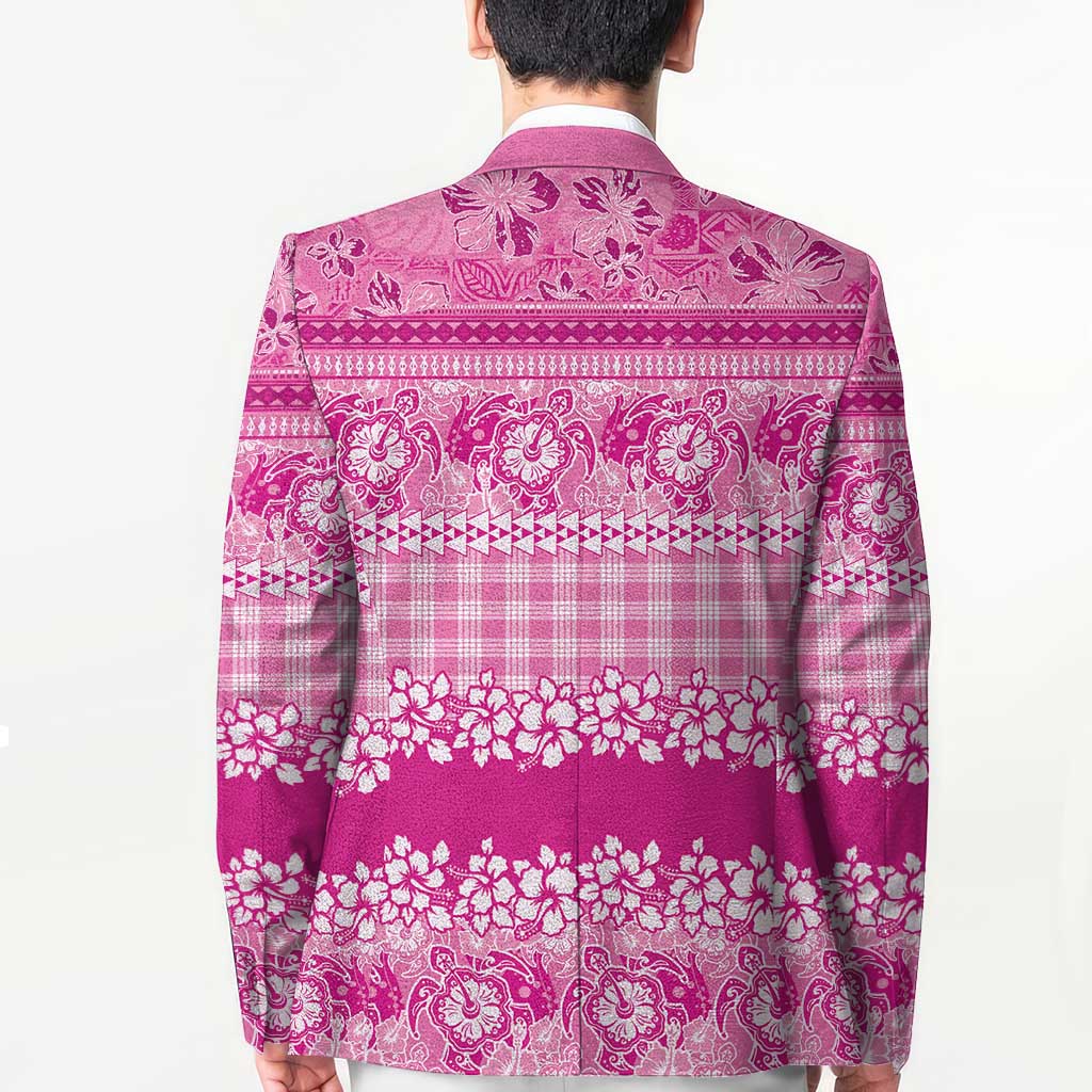 Hawaiian Hibiscus Honu Blazer Pink Mele Kalikimaka Palaka Spirit - Polynesian Pride