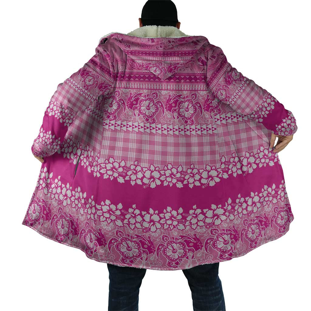 Hawaiian Hibiscus Honu Cloak Pink Mele Kalikimaka Palaka Spirit - Polynesian Pride