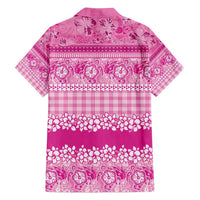 Hawaiian Hibiscus Honu Family Matching Summer Maxi Dress and Hawaiian Shirt Pink Mele Kalikimaka Palaka Spirit - Polynesian Pride