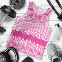 Hawaiian Hibiscus Honu Men Tank Top Pink Mele Kalikimaka Palaka Spirit - Polynesian Pride