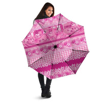 Hawaiian Hibiscus Honu Umbrella Pink Mele Kalikimaka Palaka Spirit - Polynesian Pride