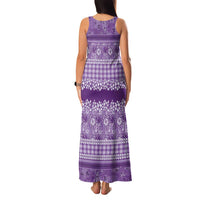 Hawaiian Hibiscus Honu Family Matching Tank Maxi Dress and Hawaiian Shirt Purple Mele Kalikimaka Palaka Spirit - Polynesian Pride