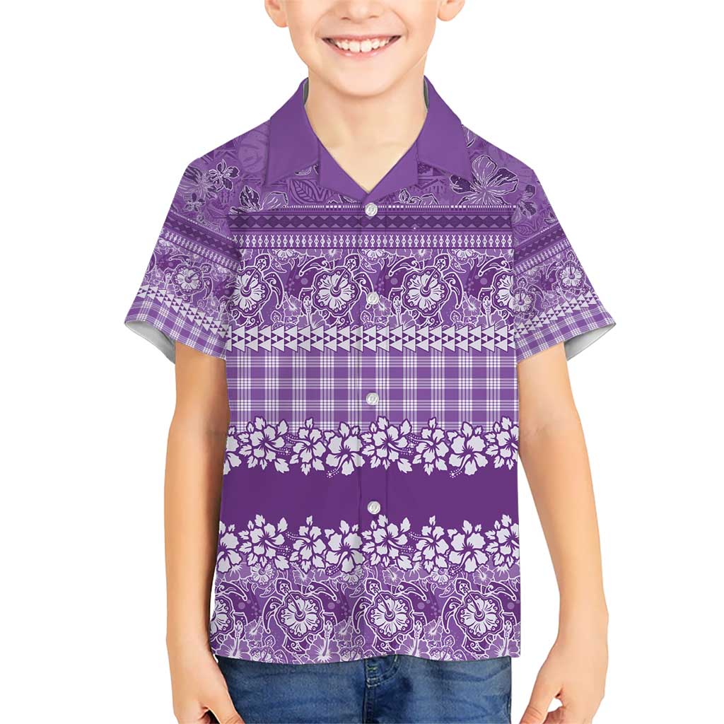 Hawaiian Hibiscus Honu Hawaiian Shirt Purple Mele Kalikimaka Palaka Spirit - Polynesian Pride