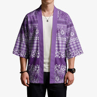 Hawaiian Hibiscus Honu Kimono Purple Mele Kalikimaka Palaka Spirit - Polynesian Pride