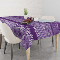 Hawaiian Hibiscus Honu Tablecloth Purple Mele Kalikimaka Palaka Spirit - Polynesian Pride