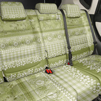 Hawaiian Hibiscus Honu Back Car Seat Cover Sage Green Mele Kalikimaka Palaka Spirit - Polynesian Pride