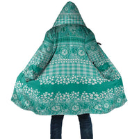 Hawaiian Hibiscus Honu Cloak Turquoise Mele Kalikimaka Palaka Spirit - Polynesian Pride