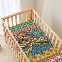 Hawaiian Pineapples Skull Baby Bed Cover Mele Kalikimaka Palaka Quilt Pattern LT9 - Polynesian Pride