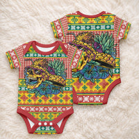 Hawaiian Pineapples Skull Baby Onesie Mele Kalikimaka Palaka Quilt Pattern LT9 - Polynesian Pride