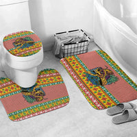 Hawaiian Pineapples Skull Bathroom Set Mele Kalikimaka Palaka Quilt Pattern - Polynesian Pride