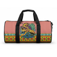 Hawaiian Pineapples Skull Duffle Bag Mele Kalikimaka Palaka Quilt Pattern LT9 One size Yellow - Polynesian Pride