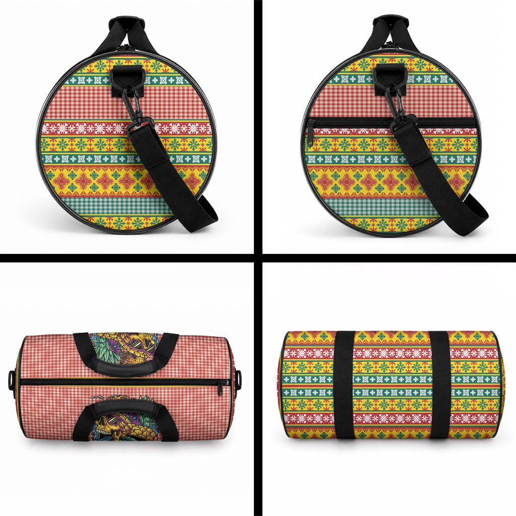 Hawaiian Pineapples Skull Duffle Bag Mele Kalikimaka Palaka Quilt Pattern LT9 - Polynesian Pride