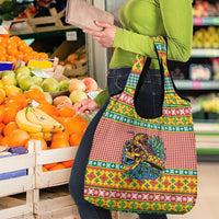 Hawaiian Pineapples Skull Grocery Bag Mele Kalikimaka Palaka Quilt Pattern - Polynesian Pride