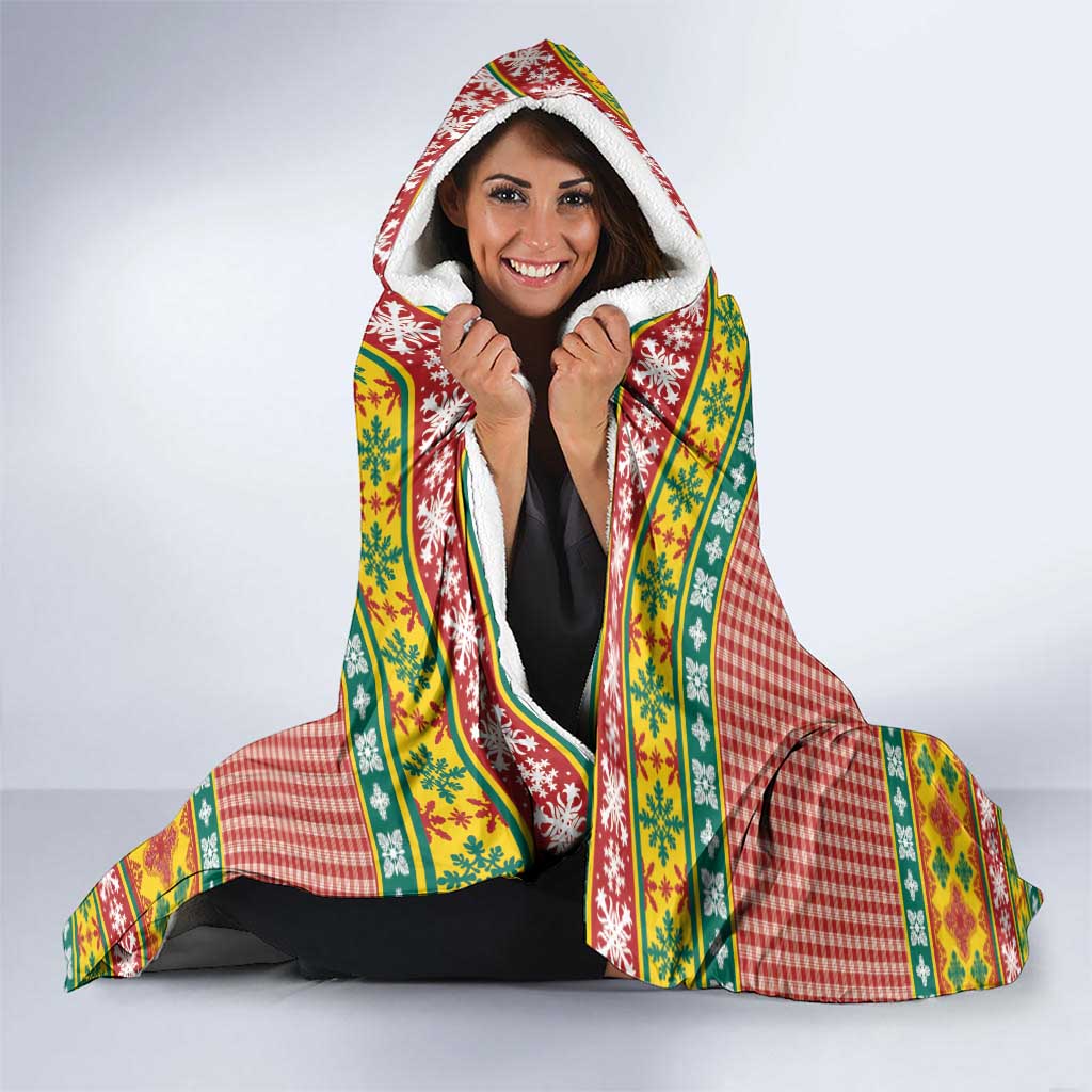 Hawaiian Pineapples Skull Hooded Blanket Mele Kalikimaka Palaka Quilt Pattern - Polynesian Pride