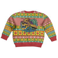 Hawaiian Pineapples Skull Kid Ugly Christmas Sweater Mele Kalikimaka Palaka Quilt Pattern - Polynesian Pride